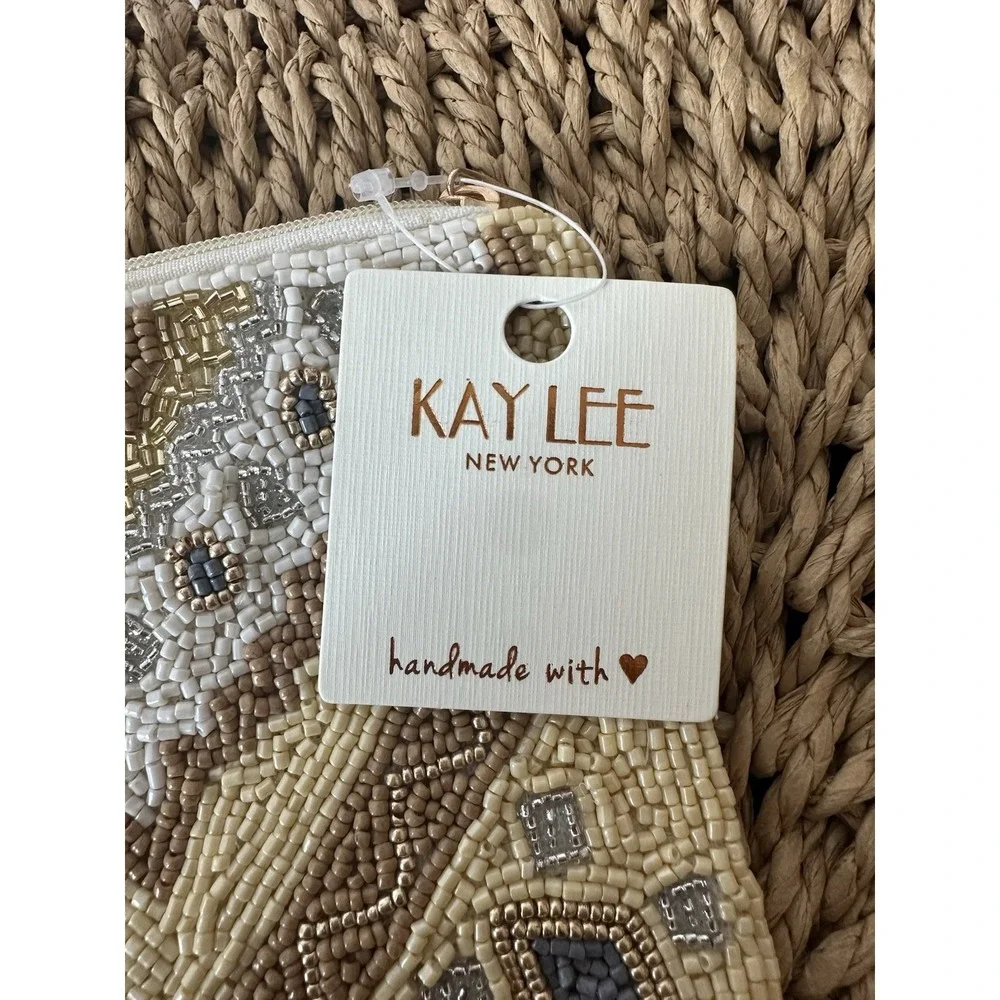 Kay Lee New York‎ Wallet Abstract Beaded Bag Clutch Geometric Art New